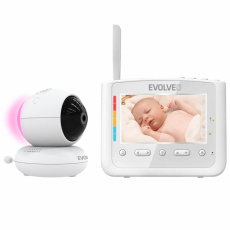 EVOLVEO NL4, dětská videochůvička s nočním světlem a otočnou kamerou