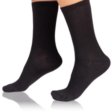 FANCY RIB MODAL SOCKS - Dámské ponožky z modalu - černá