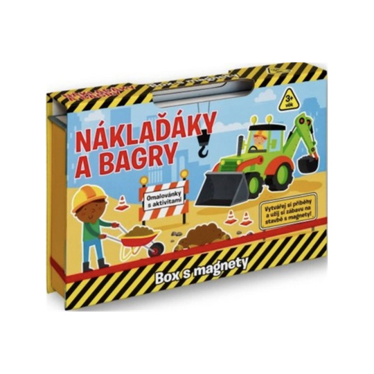 Náklaďáky a bagry - Box s magnety