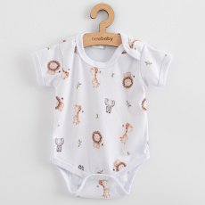 Kojenecké body s krátkým rukávem New Baby For Babies safari