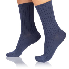 FANCY RIB MODAL SOCKS - Dámské ponožky z modalu - modrá