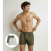 DIM COTTON STRETCH LOOSE BOXER 2x - Pánské volné boxerky 2 ks - šedá - zelená