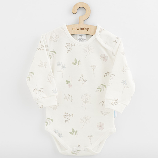 Kojenecké bavlněné body s dlouhým rukávem New Baby Zoe