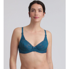 PLAYTEX FLOWER ELEGANCE RCS UNDERWIRE BRA - Dámská krajkovaná podprsenka s kosticí - modrá
