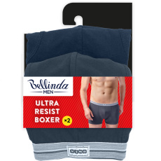 ULTRA RESIST BOXER 2x - Dvojbalení bavlněných boxerek - šedá - modrá