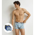 DIM VIBES BOXER 3x - Pánské módní boxerky 3 ks - modrá - šedá - světle modrá