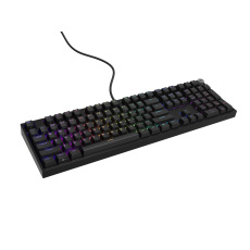 Herní mechanická klávesnice Genesis THOR 404/RGB/Gateron Yellow Pro/Drátové USB-A/US layout/Černá