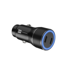 ER POWER 40W USB-C PD+QC 3.0 kovová duální autonabíječka