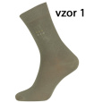 Pánské ponožky 5074 khaki vzor 1
