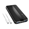 Power banka Natec TREVI SLIM Q V2 10000mAh, 2X USB-A 18W, 1X USB-C 20W, USB-C - USB0-C kabel, černá