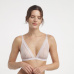DIM ROMANCE TRIANGLE WIREFREE BRA - Dámská krajková podprsenka bez kostic - růžová