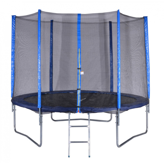 Trampolína 180 cm + síť + žebřík modrá