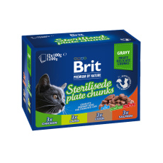 Brit Premium Cat Pouches Sterile Plate 12x100 g