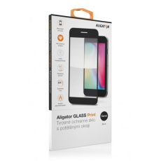 Aligator ochranné tvrzené sklo GLASS PRINT, Samsung Galaxy A34 (5G), černá, celoplošné lepení
