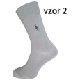Pánské ponožky 5074 světle šedé vzor 2