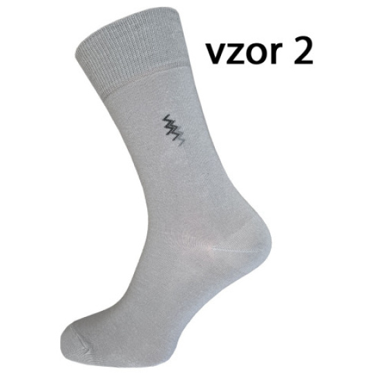 Pánské ponožky 5074 světle šedé vzor 2