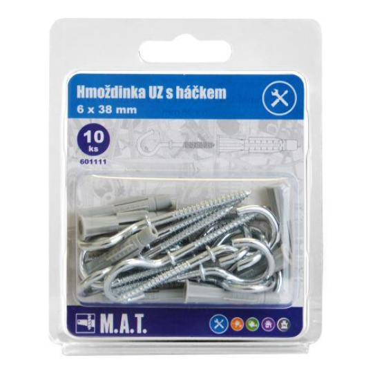 hmoždinka UZ 6x38mm s háčkem ZB (10ks)