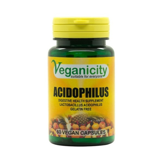 Veganicity Acidophilus - vegan probiotika pro zdravé trávení a imunitu, 60 kapslí>