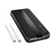 Power banka Natec TREVI SLIM Q V2 10000mAh, 2X USB-A 18W, 1X USB-C 20W, USB-C - USB0-C kabel, černá