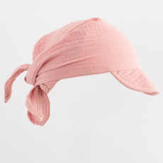 Dětský letní mušelínový šátek s kšiltem New Baby pink Dětský letní mušelínový šátek s kšiltem New Baby pink