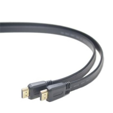PremiumCord Kabel HDMI+Ethernet, zlac., plochý, 1m