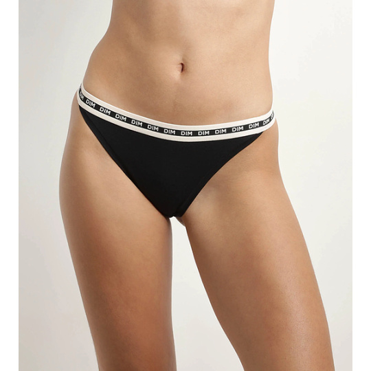 DIM ICONS THONG - Dámská tanga - černá