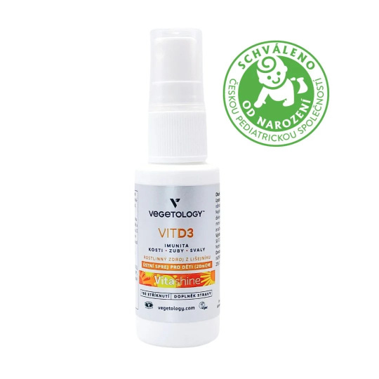 Vegetology Vitashine sprej. Vitamín D3 1000 iu 20 ml
