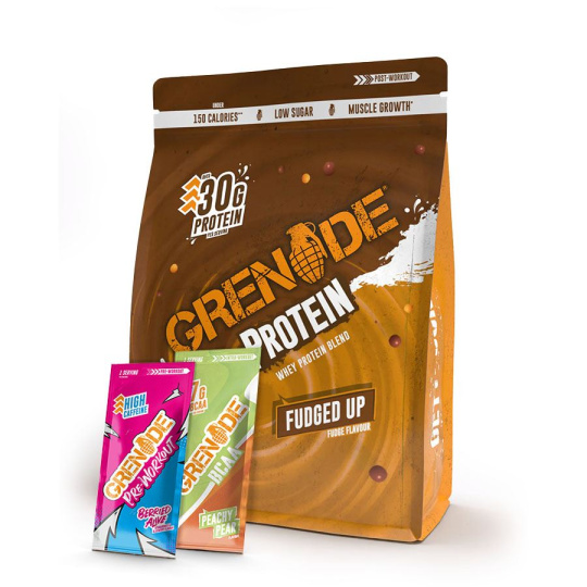 Grenade Whey Protein 2kg + vzorek Pre-Workout 16,5g a vzorek BCAA 13g zdarma