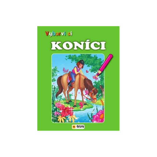 Vybarvi si - Koníci - zelená