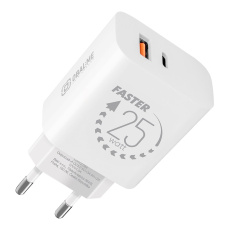 OBAL:ME Cestovní Nabíječka USB-A + USB-C 25W White OBAL:ME Cestovní Nabíječka USB-A + USB-C 25W White