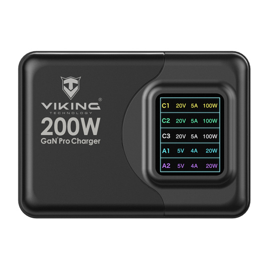 Viking USB GaN charger 200W PD PRO