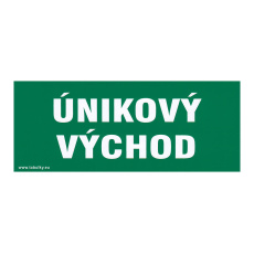 tabulka - ÚNIKOVÝ VÝCHOD 210x87mm samolepicí