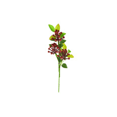 Dekorační květina s bobulemi červená - Zápich 32cm