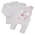 Kojenecká soupravička New Baby Mouse šedá