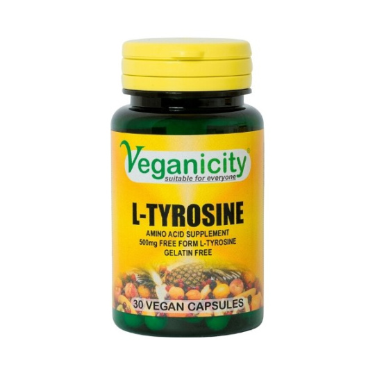 Veganicity L-Tyrosine 500mg, 30 vegan kapslí>