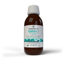Vegetology Opti-3, Omega-3 EPA a DHA s vitaminem D3, tekuté 150 ml, bez příchutě>