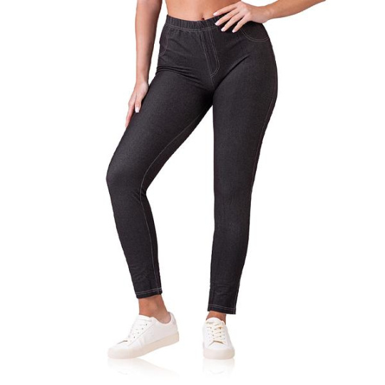 JEANS TREGGINGS - Dámské tregíny - černá