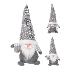dekorace SANTA 36cm s čepicí STŘ mix dekorace SANTA 36cm s čepicí STŘ mix