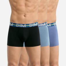 DIM POWERFUL BOXERS 3x - Pánské boxerky 3 ks - světle modrá - šedá - černá