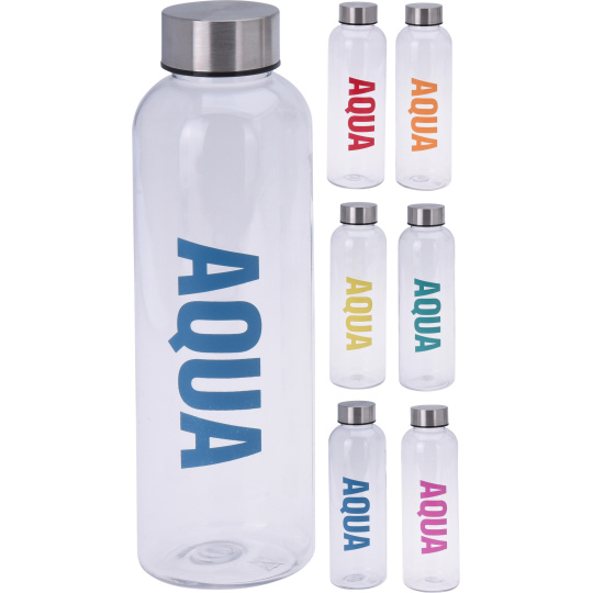 láhev na pití 500ml AQUA PH, kov.víčko, mix barev