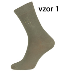 Pánské ponožky 5074 khaki vzor 1 Pánské ponožky 5074 khaki vzor 1