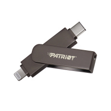 Patriot iLuxe Stick C MFi/128GB/USB 3.2/Lightning + USB-C/Černá Patriot iLuxe Stick C MFi/128GB/USB 3.2/Lightning + USB-C/Černá