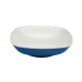 Dvoubarevná plastová miska na potraviny IRAK 700ml - Modrá (17,5x17,5x4,5cm)