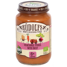 Rudolfs BIO Zelenina s hovězím masem 190 g Rudolfs BIO Zelenina s hovězím masem 190 g