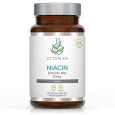 Cytoplan Niacin - Vitamín B3 (niacinamid), 50 mg, 100 vegan tablet>