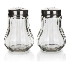 slánka a pepřenka MONO 40ml sklo/nerez kulatá sada 2díl. slánka a pepřenka MONO 40ml sklo/nerez kulatá sada 2díl.