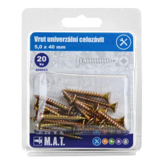 vrut un.celozávit 5,0x 40mm ZZ (20ks)