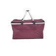 košík nákupní skládací TERMO 46x27x23cm Al+polyester ČRV