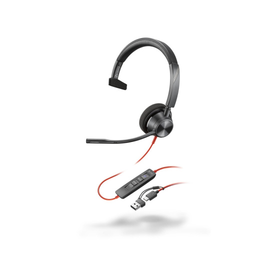 POLY BLACKWIRE 3210,TEAMS,USB-C,USB-C/A ADAPTER