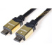 PremiumCord GOLD HDMI + Ethernet kabel, zlac., 1m